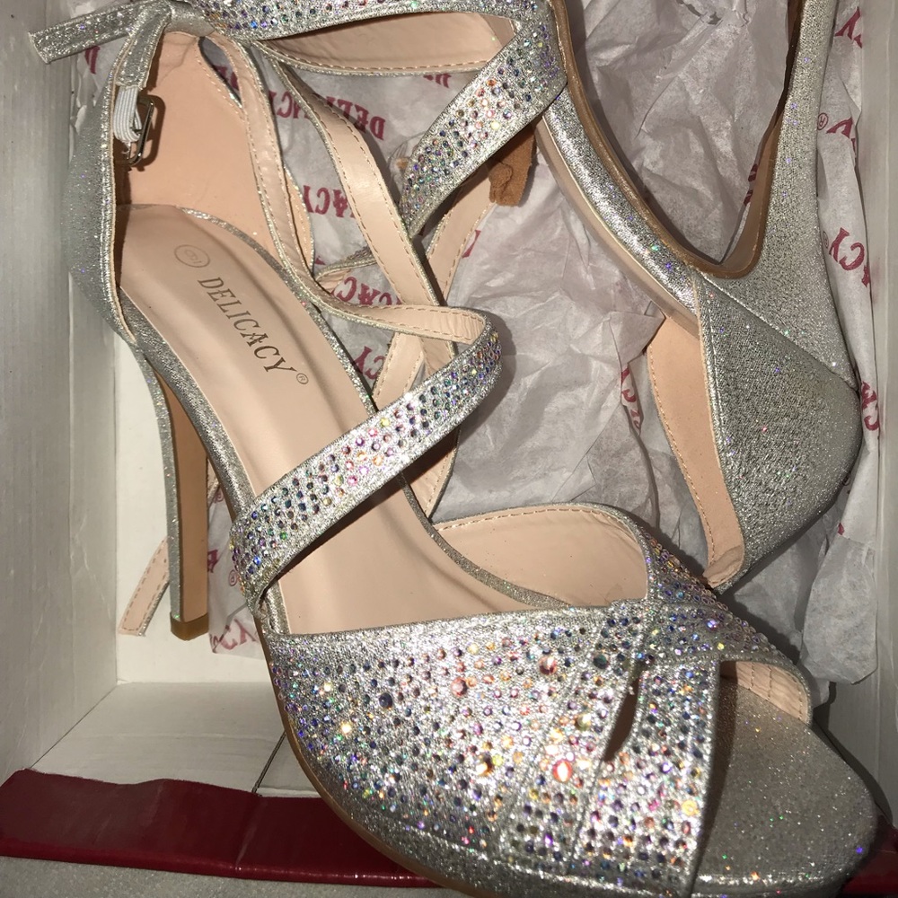 Silver Bling Prom/ Pageant shoes